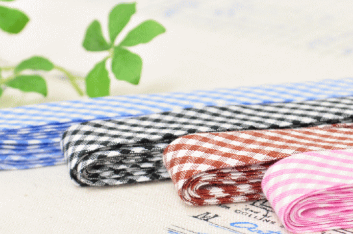 楽天市場】（完売しました） 両折 15ミリ バイアス テープ チェック