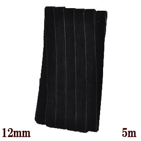 【最大700円OFFクーポン】黒 両面 ベルベット リボン 12mm 約5m ■ ベルベット リボン ベルベットリボン 別珍 リボン ■