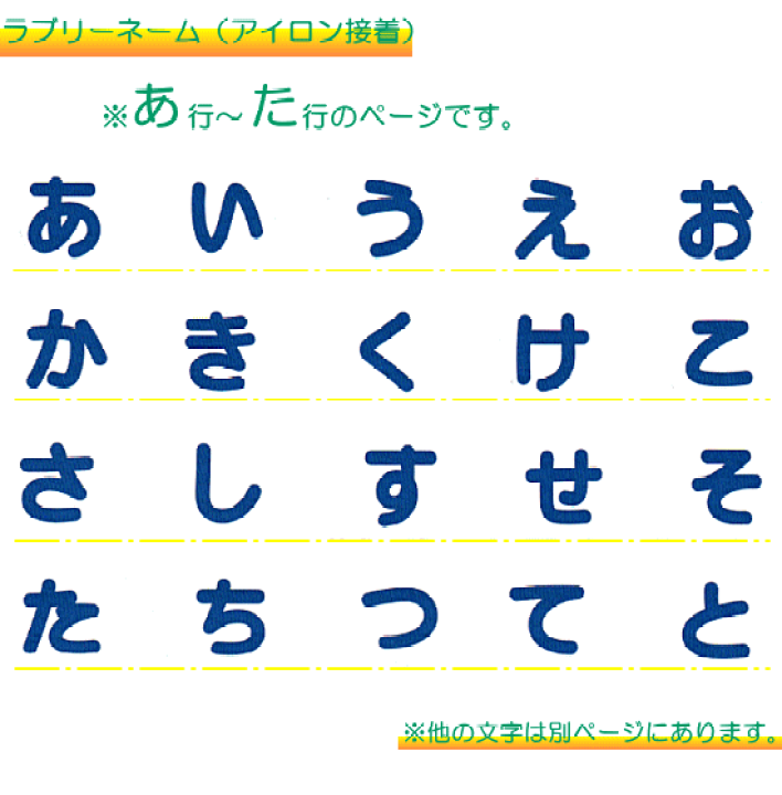 楽天市場】ラブリーネーム【青】 お名前ワッペン【あ～と】 アイロン