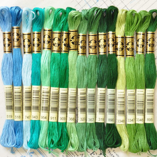 楽天市場】DMC社の刺繍糸 25番糸 グリーン系全17色から 《 刺しゅう 