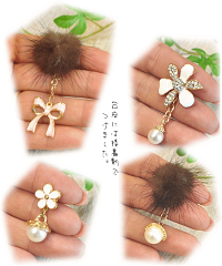 台座付ピアスパーツカン付&カン無し5ペアー10個全2色《アクセサリーパーツセット金色銀色台座付き金具素材副資材土台手芸手作りハンドメイド》