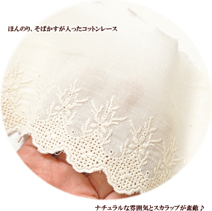 楽天市場】綿レース 約80mm幅 約6.5m 全2色 □ 8cm リボン テープ 