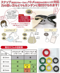 ゆうパケット送料無料&アメリカンホック10組おまけ付マルチプライヤー《ハンドメイド手芸手作りハトメスナップリング工具》
