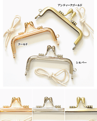 がま口口金印鑑約8〜8.5cm全3色《ガマ口がま口金具がまぐち角型カン付き小物入れゴールドシルバーアンティークゴールドパーツ金具ハンドメイド手芸手作り》