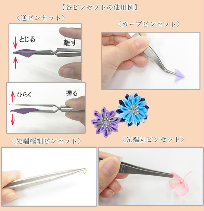 楽天市場 つまみ細工用 スターター 6点 セット レシピ付き つまみ 細工 ケース付 ピンセット 4種 難あり ボンド 接着剤 ウッドスティック ビギナーズセット 初心者 和 材料 布 髪飾り 成人式 七五三 着物 ヘアアクセサリー アケボノ 手作り 手作り工房 ｍｙ ｍａｍａ