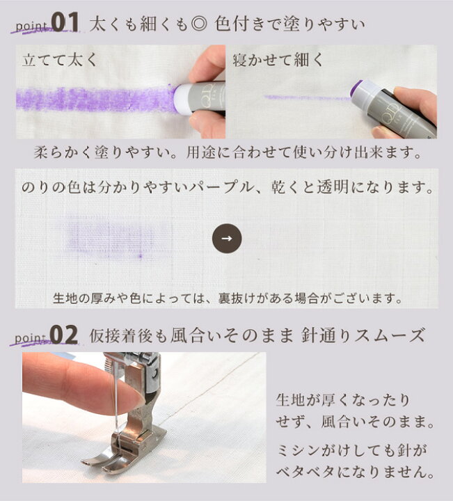 楽天市場】さっと塗るだけカンタン 布用 仮止め のり QD fix 大容量 9g 