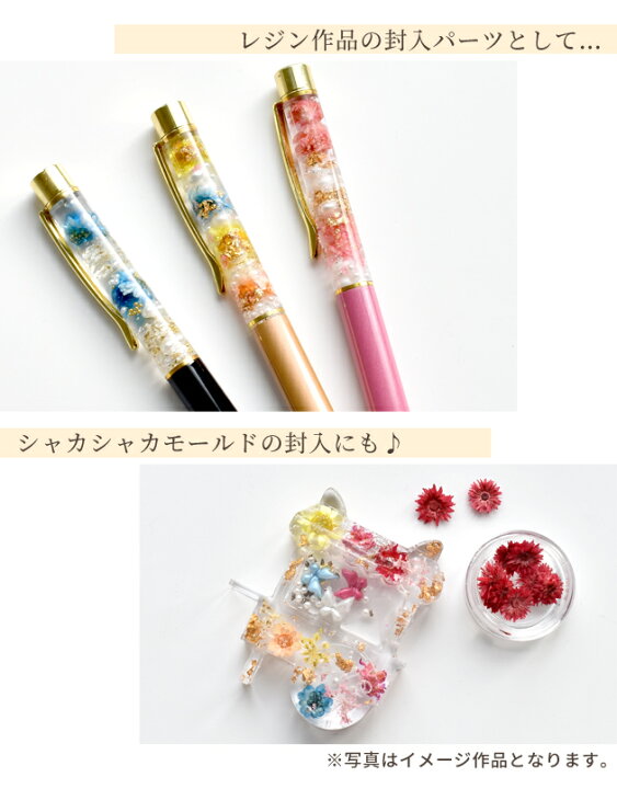 楽天市場】押し花セット レジンパーツ □ ドライフラワー レジン UV  
