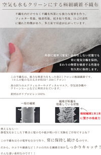ウィルス対策に高性能フィルターマスクシート帯電メルトブロー不織布126cm幅90cmカット済み《日本製国産ますくフィルターウイルス防塵細菌ウィルス空気清浄生地使い捨て花粉》