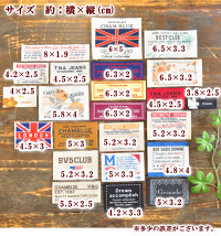 イングリッシュポップタグ福袋23枚ハンドメイド用ゆうパケット送料無料《タグテープ手芸タグテープフレンチタグワッペンラベル》