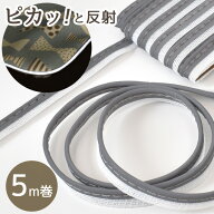 【全品P5倍9/20限定】反射 パイピングテープ シルバー 5m巻 ■ 3mm芯 9mm幅 縁取り リフレクター テープ …