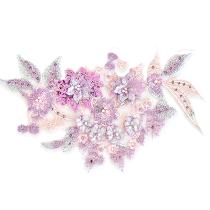 楽天市場】◇8/10は全品P5倍◇刺繍 スパンコール モチーフ 約34cm 1枚 