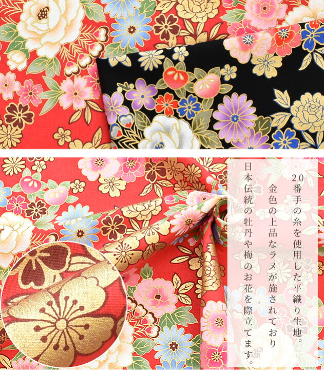 未使用 安し 帯⑤ 牡丹 梅の花 手押し車 柄