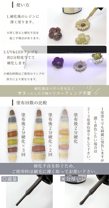 楽天市場 単品 簡単 レジン 着色剤 高発色 くすみカラー ワンコート クルール 5g 全7色 ブラシ付 刷毛付き Led Uv 着色料 着色 カラー コーティング液 レジン液 クラフト アクセサリー パーツ 便利 初心者 ハンドメイド 作家 手作り 手芸 手作り工房 ｍｙ