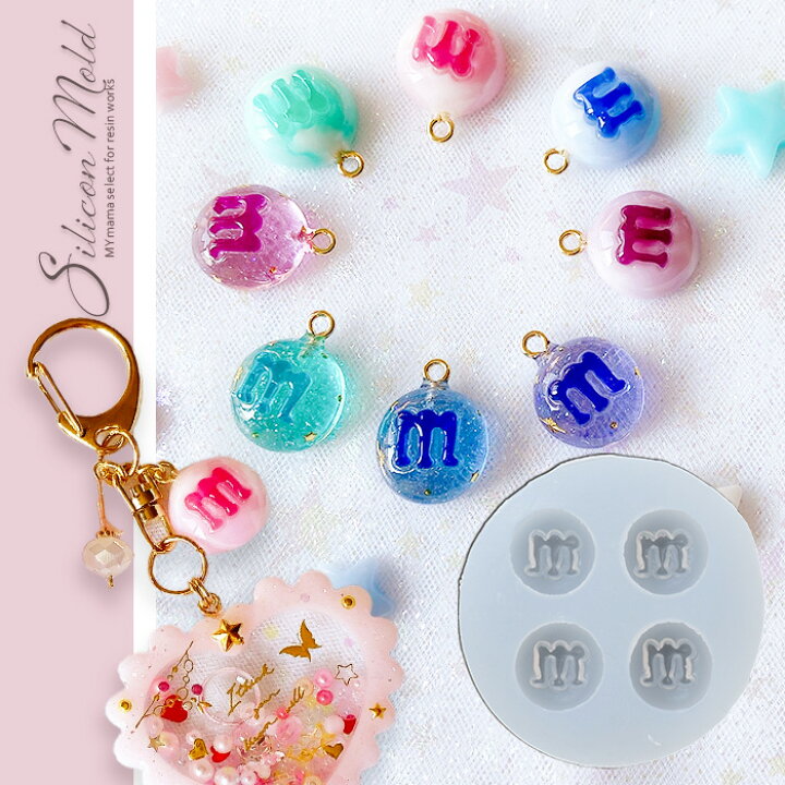 楽天市場】シリコン モールド Mチョコ モチーフ □ かわいい 型 デコ 