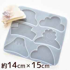 【買うほど割クーポン】 バンスクリップ レジン シリコン 型 モールド ヘアパーツ ■ シリコンモールド バンス クリップ レジン型 3D 立体 UVレジン レジン液 uv led ヘアアクセサリー ヘアアク