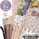 【最大700円OFFクーポン】リバティプリント つや消し ラミネート はぎれ セット 8枚 YKK ファスナー 16cm 8本 おまけ…