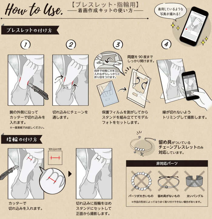 楽天市場】ゆうパケット送料無料 着画作成キット 1セット 8パターン 全 