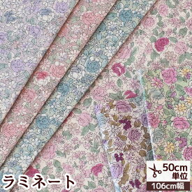 有輪 つや消し ラミネート 生地 ロアンヌ 《 Roanne 有輪商店 ゆうわ yuwa 布 花柄 小花 小花柄 おしゃれ バッグ ポーチ かわいい インテリア 雑貨 ハンドメイド 手芸 手作り 商用利用可 eki20 》