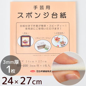 ★15日限定 全品P10 ★手芸用 スポンジ台紙 24cm×27cm 3mm厚 1枚入 ■ スポンジシート カルトナージュ 押絵 バスケット おし花 押し花 小物作り 工作 panami SS-100 タカギ繊維 パナミ ハンドメイド 手芸 手作り 手作り ■