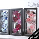 ドルチェ ガラスフレーム プリザーブドフラワー インテリア フラワーギフト フェミニン ブリザードフラワ－ 花 ギフト スケルトン フレーム 結婚祝 結婚記念日 新築祝 お誕生日 置物 結婚 お祝い 母の日