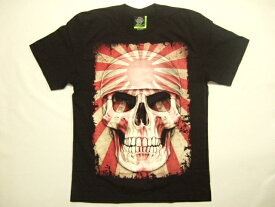 横浜最新 日の丸 旭日旗ドクロ♪魅惑の夜光仕上げTシャツSkull M, L, XL 送料無料24