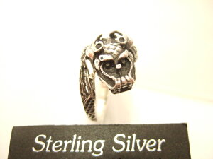 横浜最新 シルバー925SILVER銀リング ドラゴン♪魅惑の龍 12〜24号 送料無料a2z