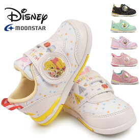 ディズニー ベビー スニーカー DN B1318 子供靴 キッズ ムーンスター ベルクロ スパンコール 軽量 Disney Moon Star