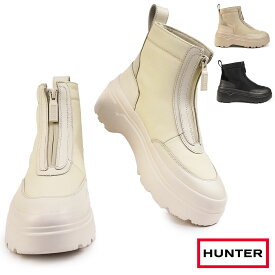 ハンター レディース 防水 ブーツ WFS1000LNY エクスプローラー アンクル ジップ フラットフォームブーツ HUNTER WOMENS ZIP ANKLE FLATFORM