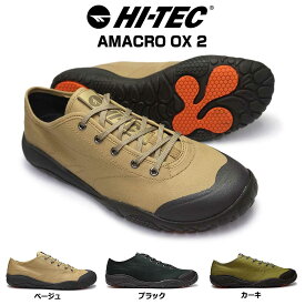 ハイテック スニーカー アマクロ OX 2 メンズ レディース 靴 ローカット レインシューズ 防水 撥水 透湿 カジュアル アウトドア 全天候型 HI-TEC AMACRO OX