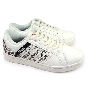 メンズ スニーカー 白 ケースイス 黒 パイソン柄 ローカット KSM0036 コートスタイル K・SWISS ヘビ柄 25春夏新作