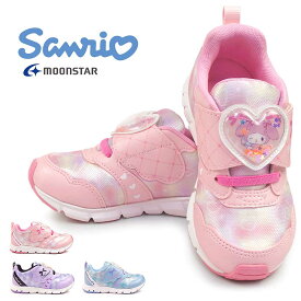 サンリオ キッズ スニーカー SA C038 マジック式 軽量 抗菌 防臭 ムーンスター Sanrio Moon Star マイメロディ クロミ シナモロール