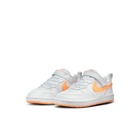 ナイキ キッズ スニーカー コート ボロー LOW リクラフト PS DV5457-119 ホワイト ピーチクリーム NIKE COURT BOROUGH LOW RECRAFT