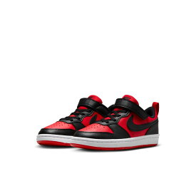 ナイキ キッズ スニーカー コート ボロー LOW リクラフト PS DV5457-600 ユニバーシティレッド NIKE COURT BOROUGH LOW RECRAFT