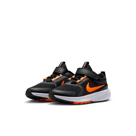 ナイキ キッズ スニーカー スターランナー5 PS HF7005 006 ブラック オレンジ ランニング 子供靴 NIKE STAR RUNNER 5 PS 25秋冬新作