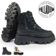 パラディウム スニーカー レディース PALLASQUAD ZIP TX 99532 厚底 ジップ サイドジップ ジッパー ブラ…