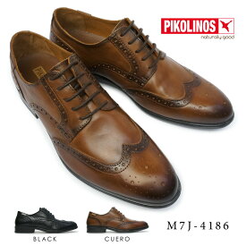 【ポイント最大10倍セール】ピコリノス 靴 メンズ M7J-4186 ウイングチップ PK-337 本革 ビジネスシューズ PIKOLINOS BRISTOL M7J