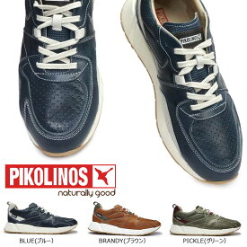 ピコリノス 靴 メンズ PK-405 レザー スニーカー M6P-6322 パンチング 本革 カジュアルシューズ PIKOLINOS