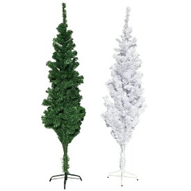 クリスマスツリー 白と緑をご用意！ 210cm イルミネーション等自由に飾り付けOK 分割収納式