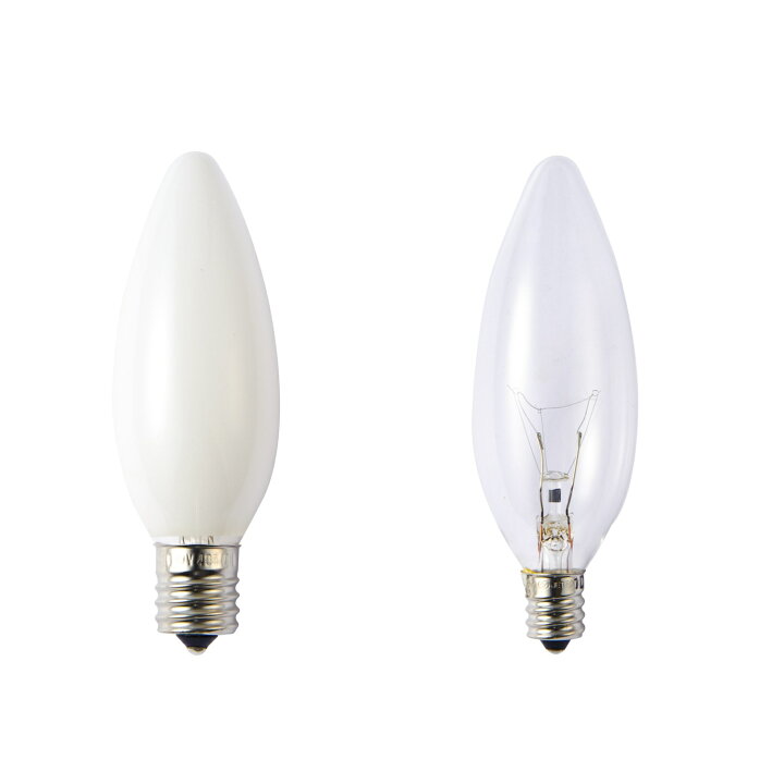 楽天市場】E12 シャンデリア球 25W 40W ホワイト クリア 白熱球 