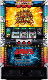 オリンピア パチスロJAWS〜it's a SHARK PANIC〜【パチスロ中古実機 スロット中古実機】【家庭用電源/ドアキー/設定キー/ボリューム/コイン500枚/取扱い説明書付き】