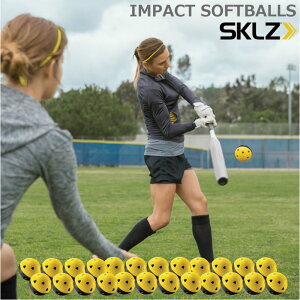 ソフトボール&野球 トレーニングボール インパクトソフトボール 24個+15Lバケツ付き IMPACT SOFTBALLS ベースボール&ソフトボール SKLZ 017246 バッティング練習 トスバッティング コソ練 自主練