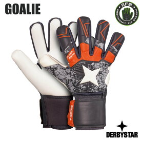 サッカー：ダービースター DERBYSTAR Goalie★ ゴーリー　ゴールキーパーグローブ　Nr.2515　grey orange【2022/23】ゴールキーパーグラブ　キーグロ【おすすめアイテム満載】