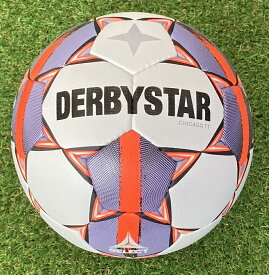 個人ネーム対応：サッカーボール 4号 ダービースター シカゴTT 4号球 DERBYSTAR Chicago TT V24 WHT/PPL/RED Nr.1139403197 小学生 少年用 ジュニア 育成 技術向上 テクニック 指導 ブンデスリーガ 家トレ 宅トレ 【ラッピング対応可】 【4号球トレーニング】
