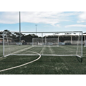 【一般用サッカーゴール公式規格】アルファゴール アルエリート ALPHA GOL ALU ELITE 7.32mx2.44m 1台(1/2組)41kg キャリーバッグセット