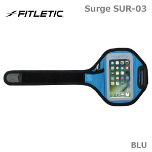 FITLETIC �t�B�b�g���e�B�b�N �����j���O �A�[���o���h �T�[�W Surge SUR-03 BLU �u���[/iPhone13�Ή�/Galaxy S21 FE�Ή�/�X�}�z�|�[�`/�^�b�`�p�l���Ή�/�g������/�W���O/�o�C�N/���]��/�o�R/�g���b�L���O