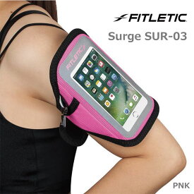 FITLETIC フィットレティック ランニング アームバンド サージ Surge SUR-03 PNK ピンク/iPhone13対応/Galaxy S21 FE対応/スマホポーチ/タッチパネル対応/トレラン/ジョグ/バイク/自転車/登山/トレッキング/携帯/フィトレティック/ネコポス送料無料