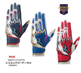 野球：MIZUNO PRO ＜ミズノプロ＞【限定品!!】【2020プレミアムモデル】シリコンパワーアークLI2020 バッティンググラブ 1EJEA071【ネコポス便送料無料】【刺繍加工代無料】【おすすめアイテム満載】