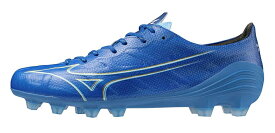 サッカー：MIZUNO ミズノ アルファ プロ ALPHA PRO ＜P1GA2464＞ブルー/限定カラー/フットボール/クラブ/部活/試合/大会/フィッティング/耐久性/スピード/素足感覚/トライアングルスタッド/天然芝/人工芝/土/シューズ/スパイク/靴/パリ/祭典/2024FW