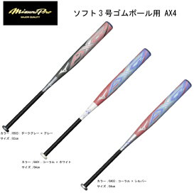 【2025AWモデル】ミズノプロ ゴムソフトボール専用設計ソフト3号ゴムボール用バット AX4 1CJFS328【送料無料】【 ナカジマスポーツ 】