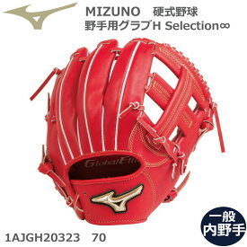 ミズノ MIZUNO 硬式野球 野手用グラブ 硬式用 グローバルエリート H Selection∞インフィニティ 内野手用4/6:サイズ9 1AJGH20323 70【 4月お買い物マラソン 】